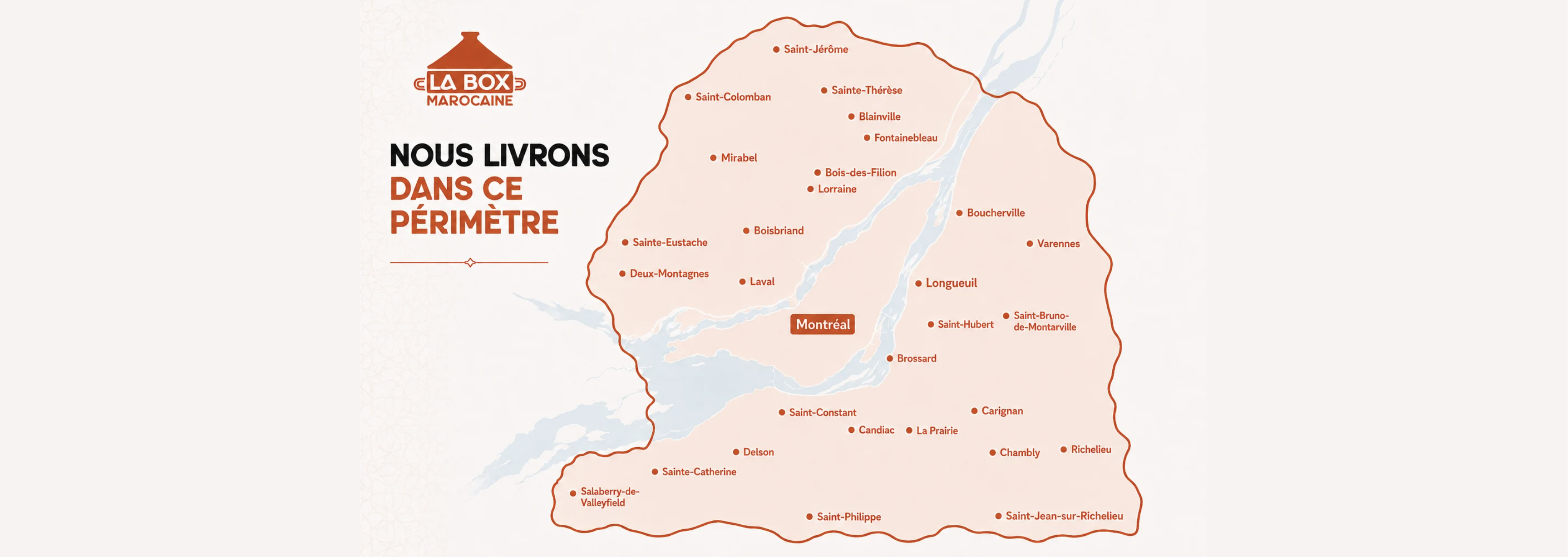 Zones de livraison