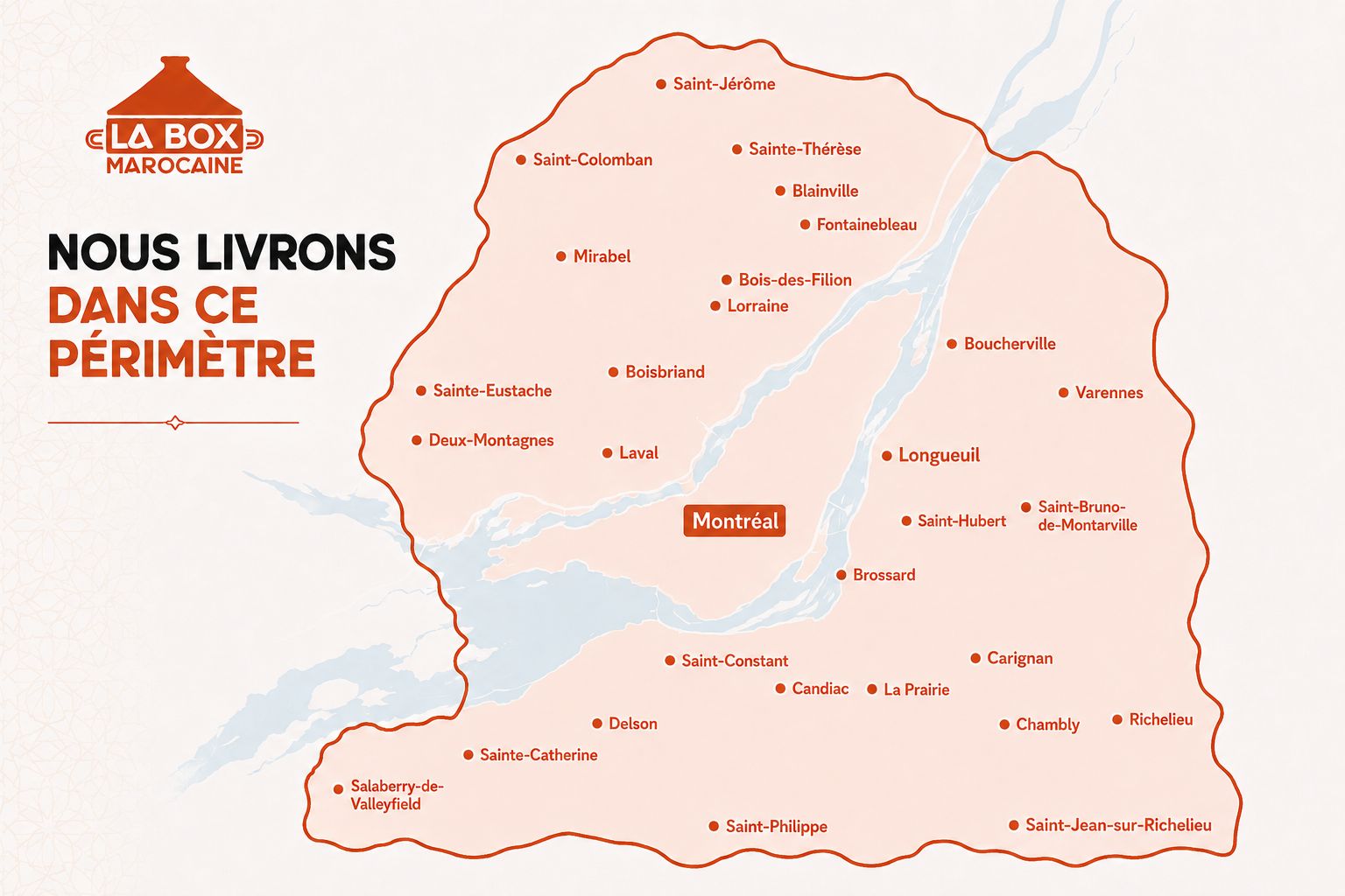 Zones de livraison